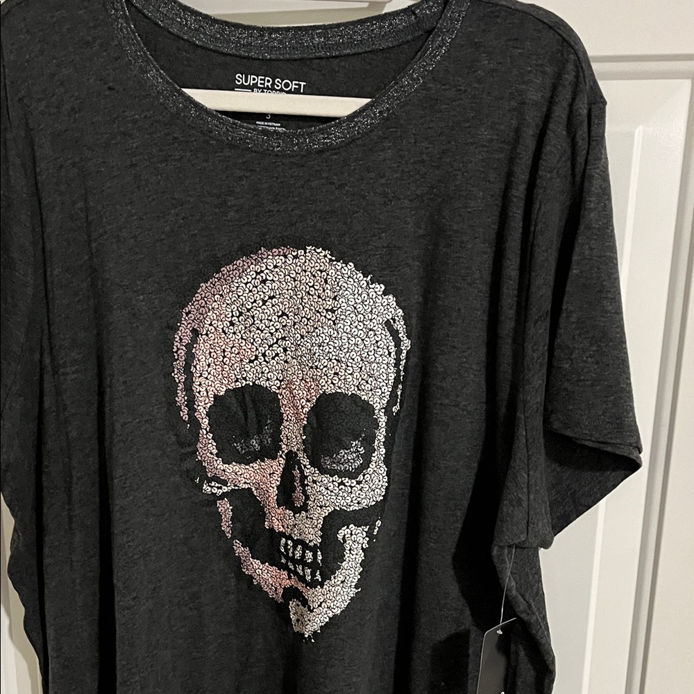 Torrid Black Skull Graphic Tee